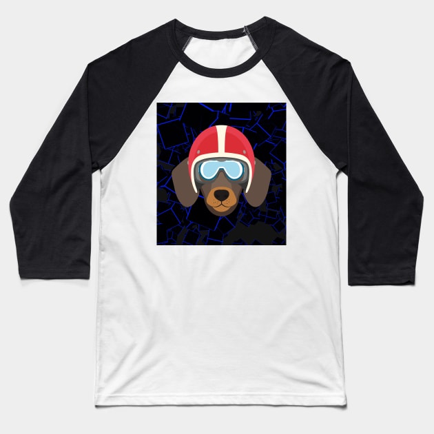 Cool Dachshund Baseball T-Shirt by Santag